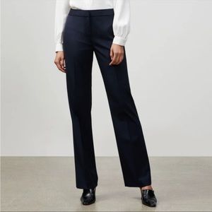 Lafayette 148 New York Charcoal Gray Stretch Wool Dress Pant Size 4